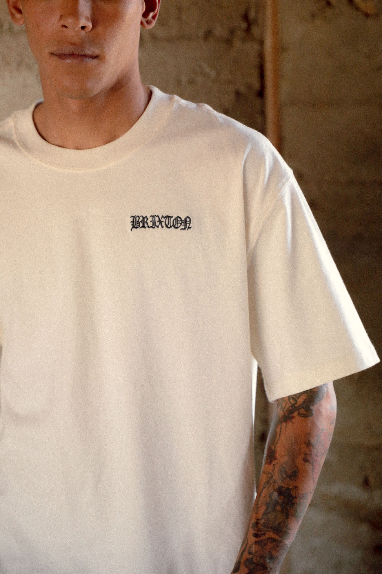 brixton-serrano-boxed-crop-t-shirt-cream-baumwolle image 5