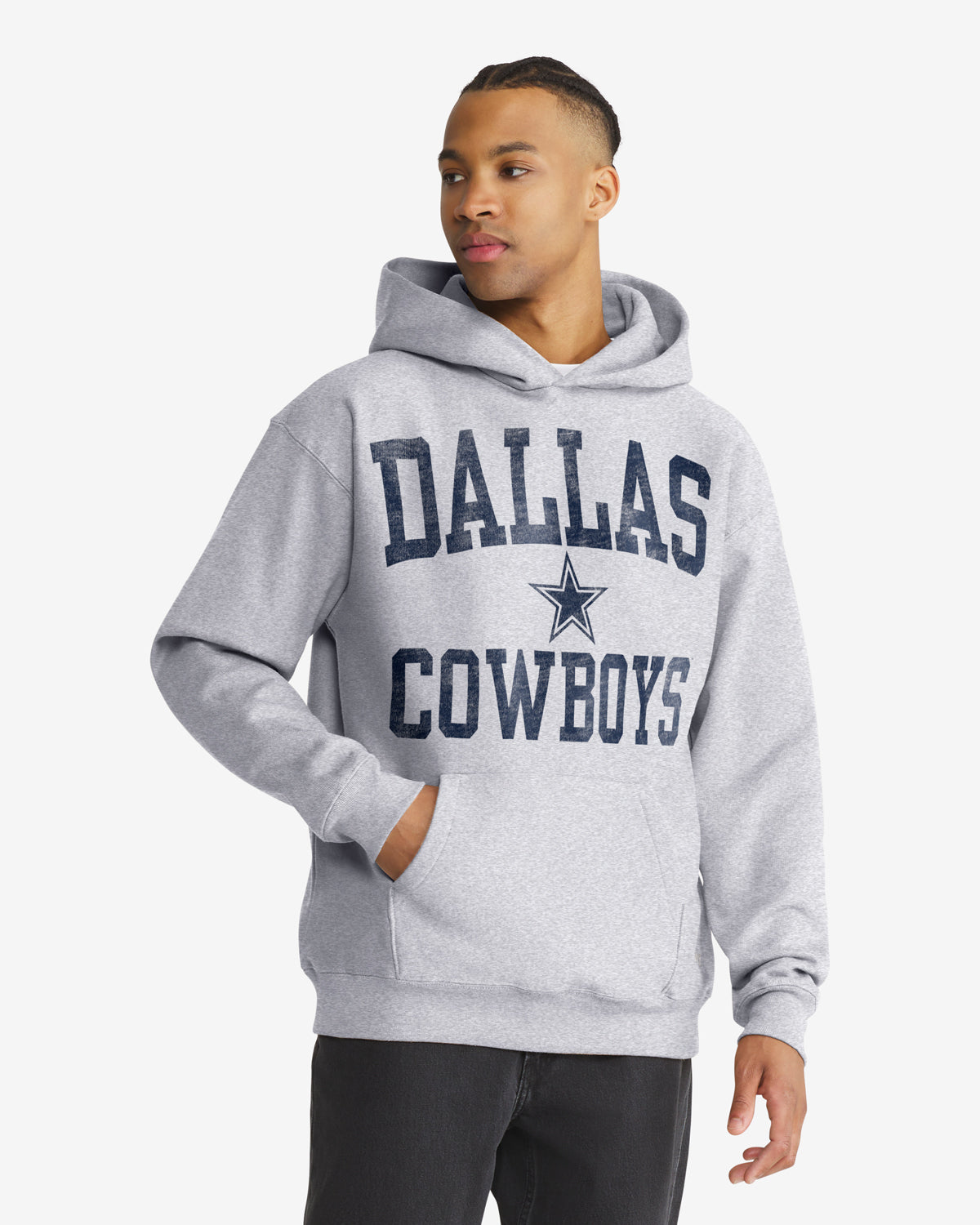 47-brand-cowboys-campus-stack-foundation-hoodie-quartz-grey image 1