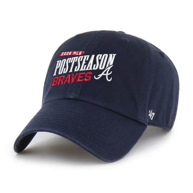 47-brand-atlanta-braves-playoff-id-clean-up-cap-navy image 1