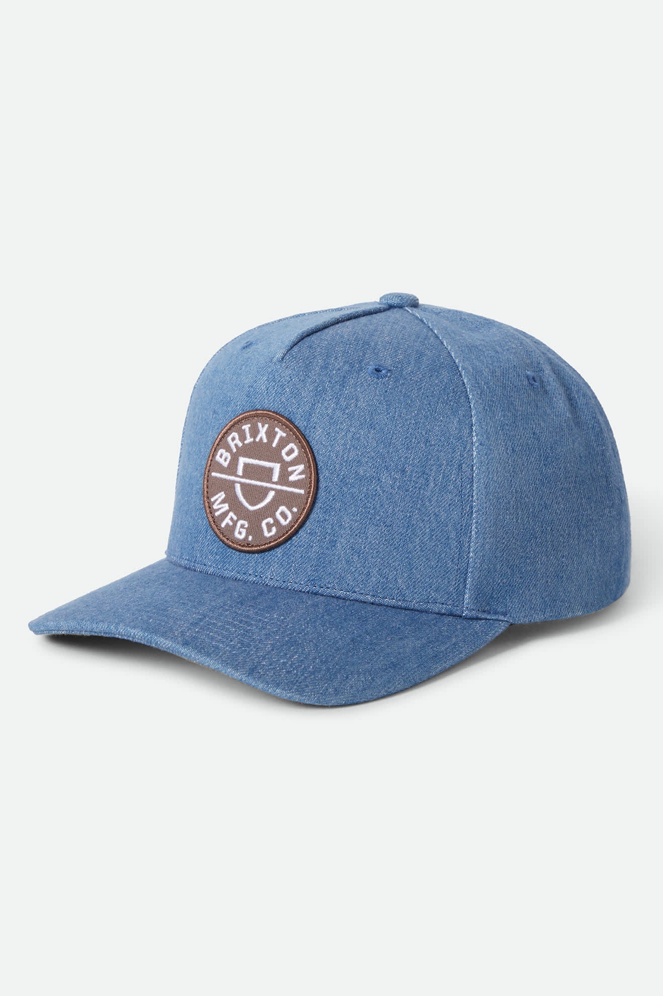 brixton-crest-netplus-snapback-medium-rinse-denim image 1