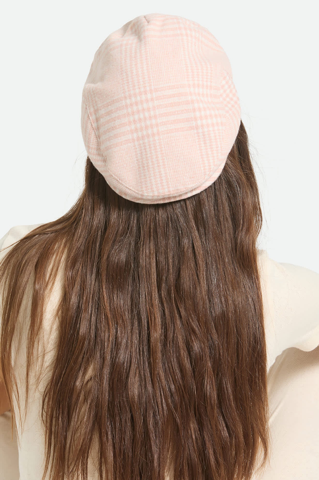 brixton-hooligan-flat-cap-soft-pink-houndstooth-stroh image 4