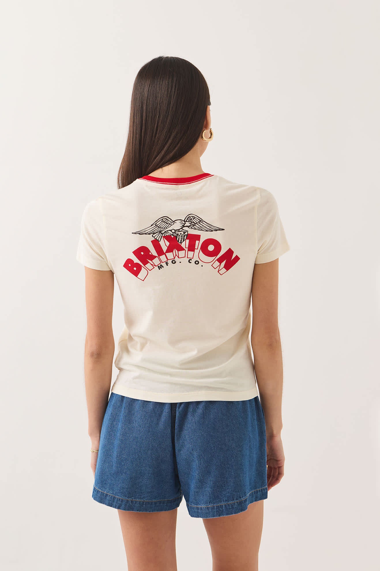 brixton-banner-slim-crew-t-shirt-off-white-baumwolle image 4