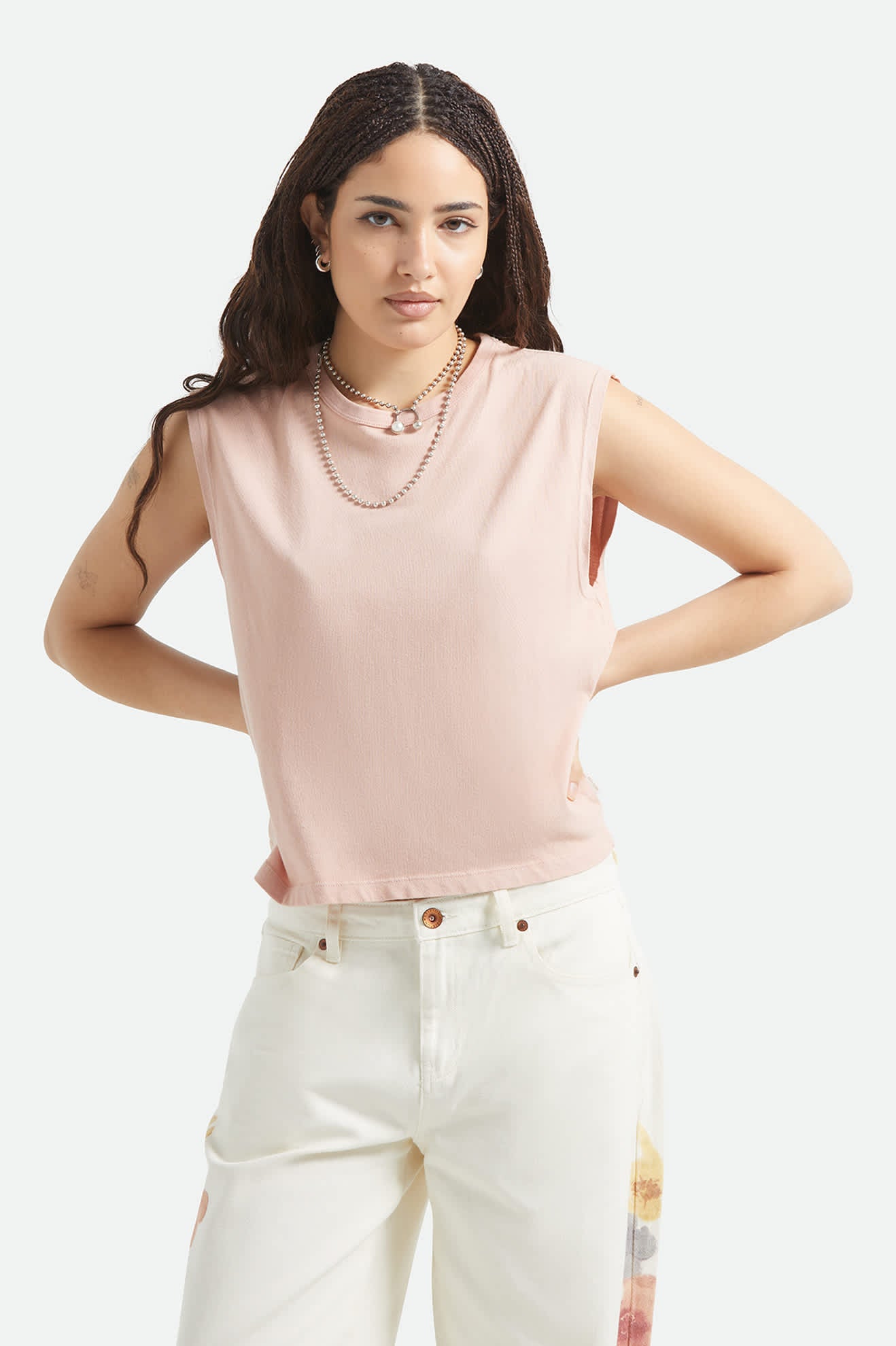 brixton-carefree-muscle-tank-top-silber-pink-bio image 1