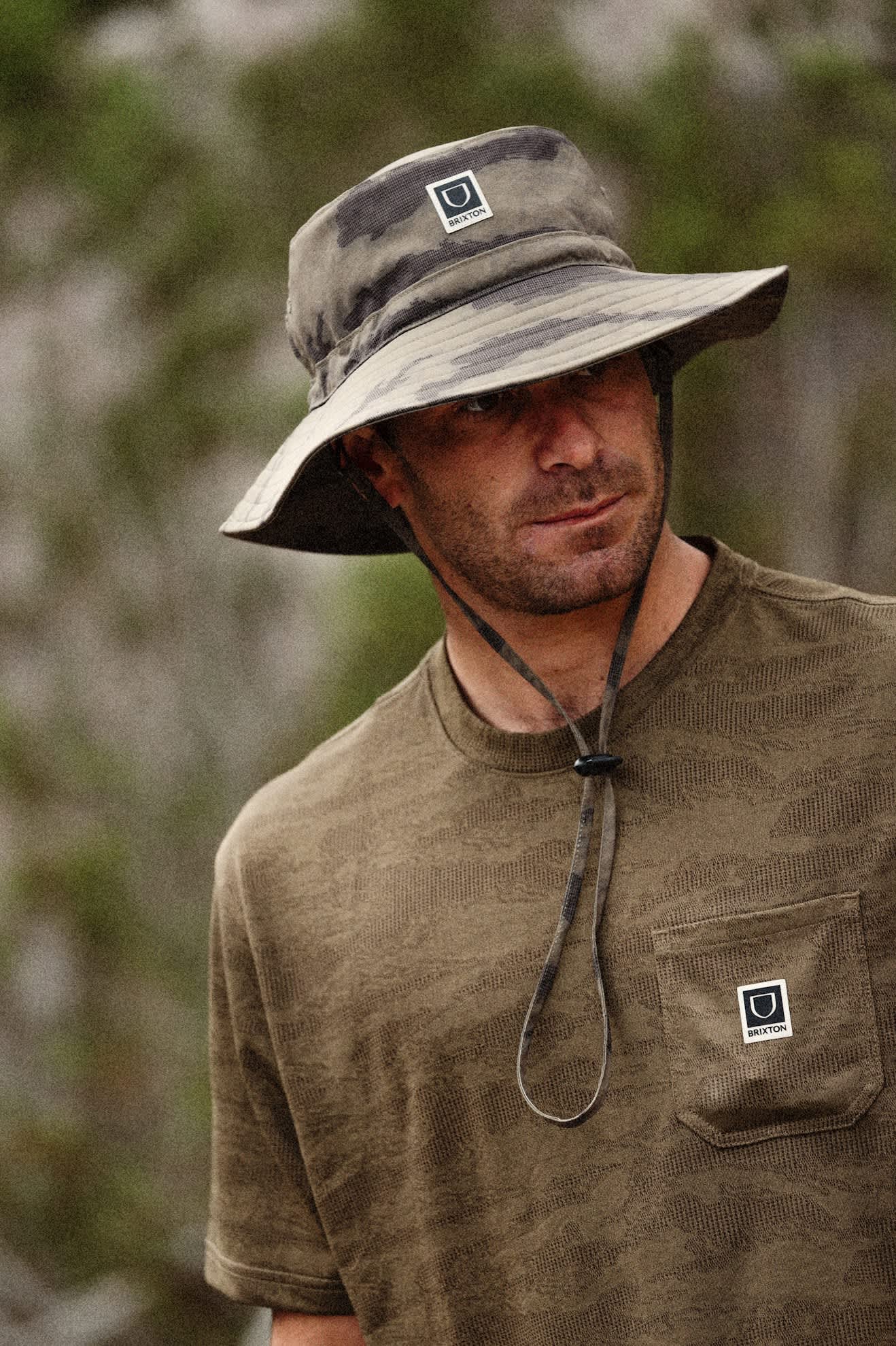 brixton-journey-boonie-hut-olive-tiger-camo-schwimmf-hig image 6