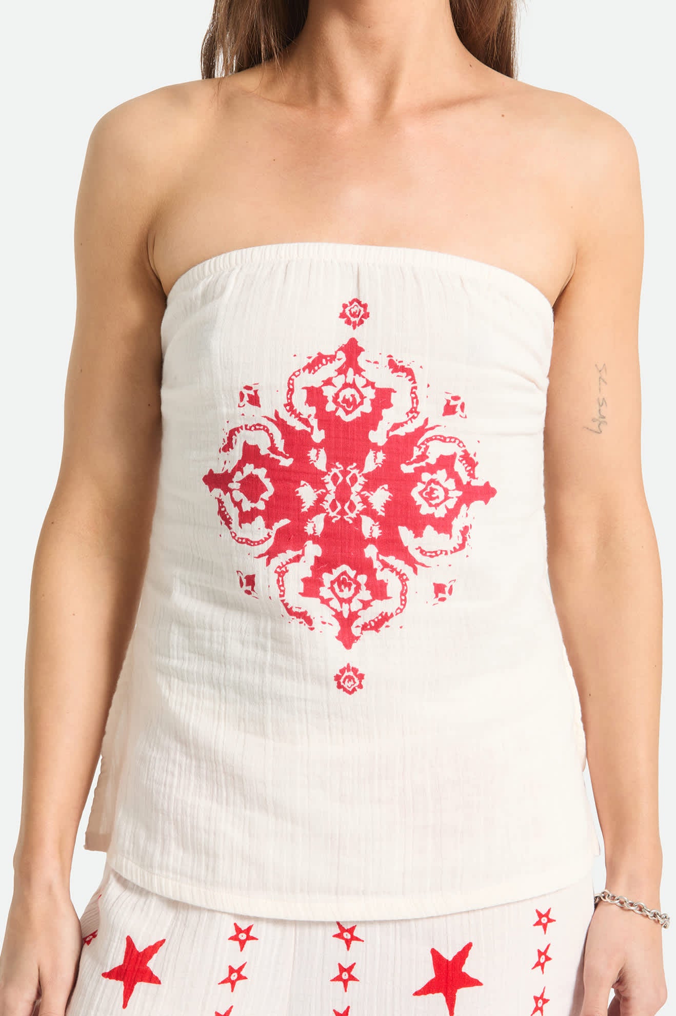 brixton-lola-tube-top-baumwolle-wei-rot image 5