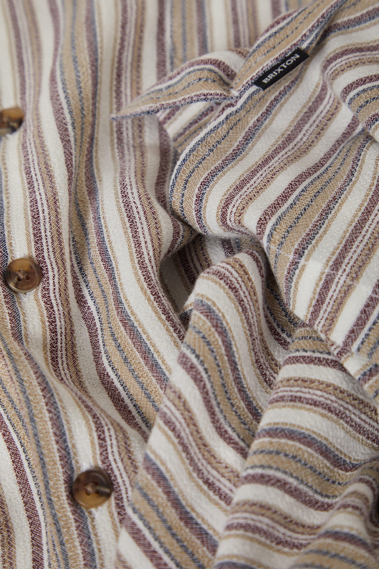brixton-bunker-twisted-stripe-kurzarmhemd-robust-red-viskose image 7