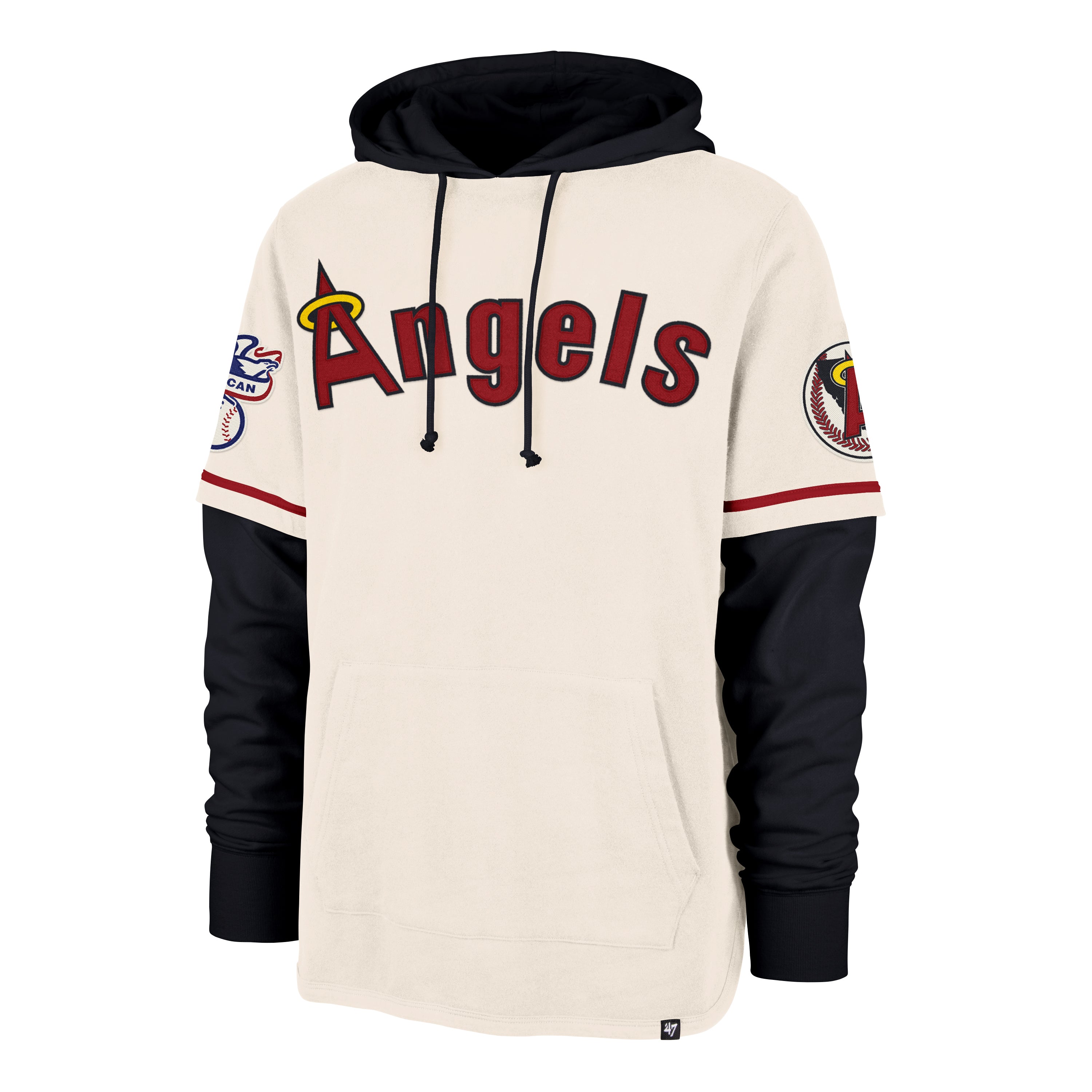 47-trifecta-shortstop-pullover-los-angeles-angels-hoodie-cream image 1