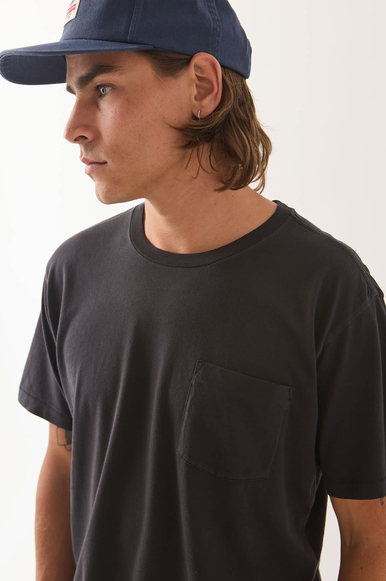 brixton-baseline-pocket-t-shirt-schwarz-baumwolle image 3