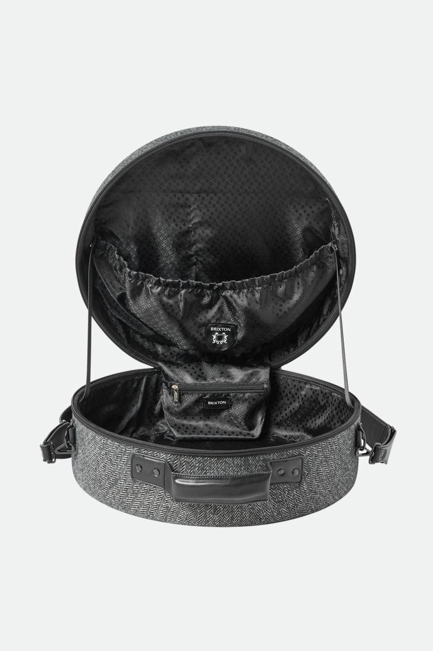 brixton-done-proper-fedora-travel-case-hutkoffer-grey-black image 2