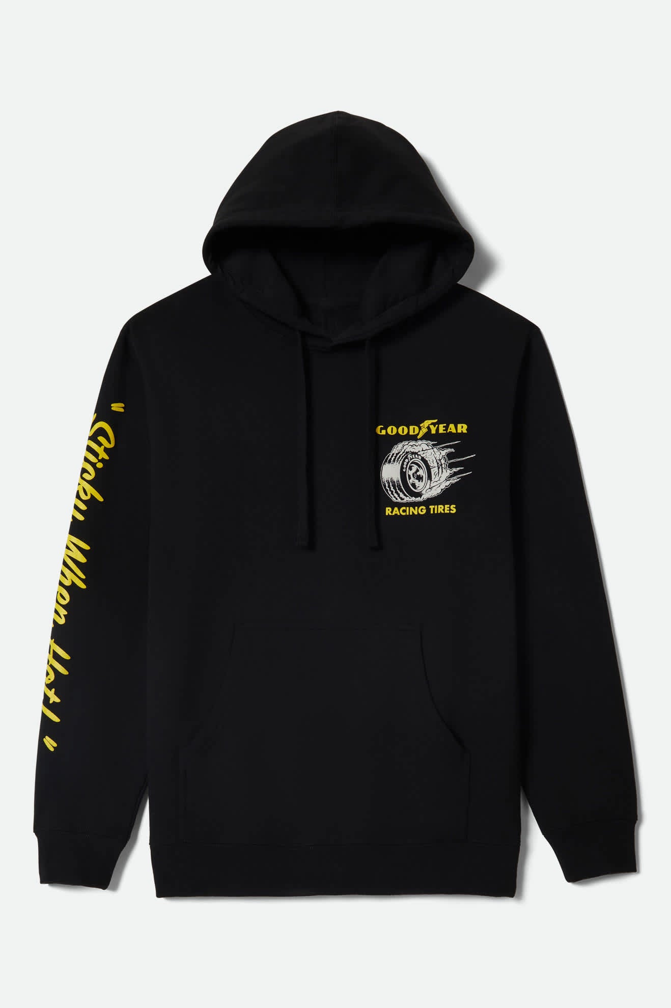 brixton-goodyear-cheater-slick-hood-hoodie-schwarz image 1