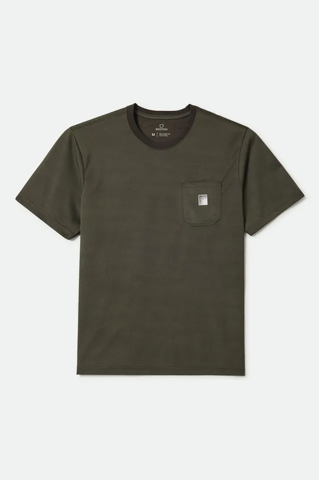 brixton-journey-pocket-t-shirt-olive-tiger-camo image 1