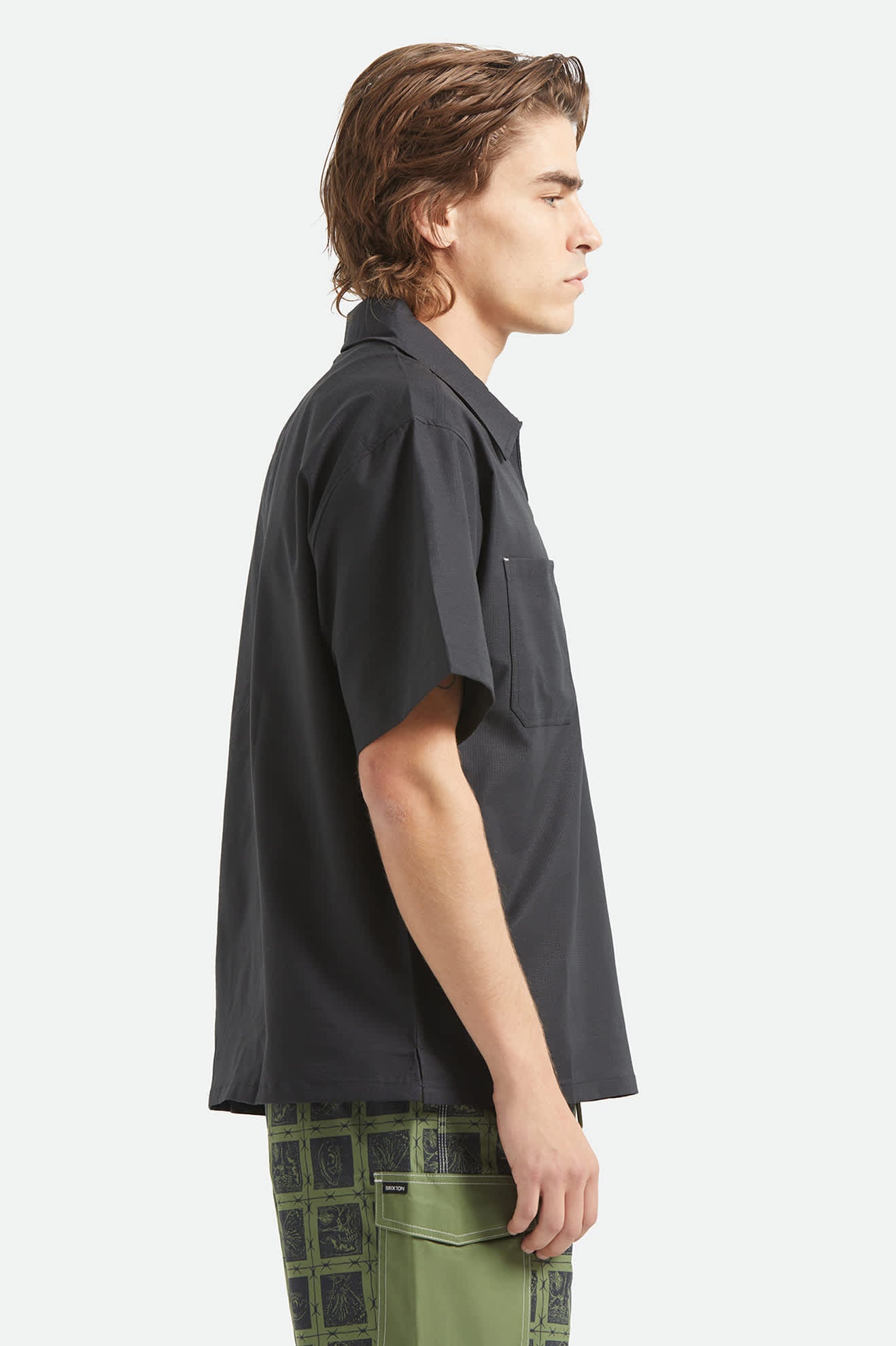 brixton-journey-cropped-shirt-1-2-zip-schwarz-polyester image 6