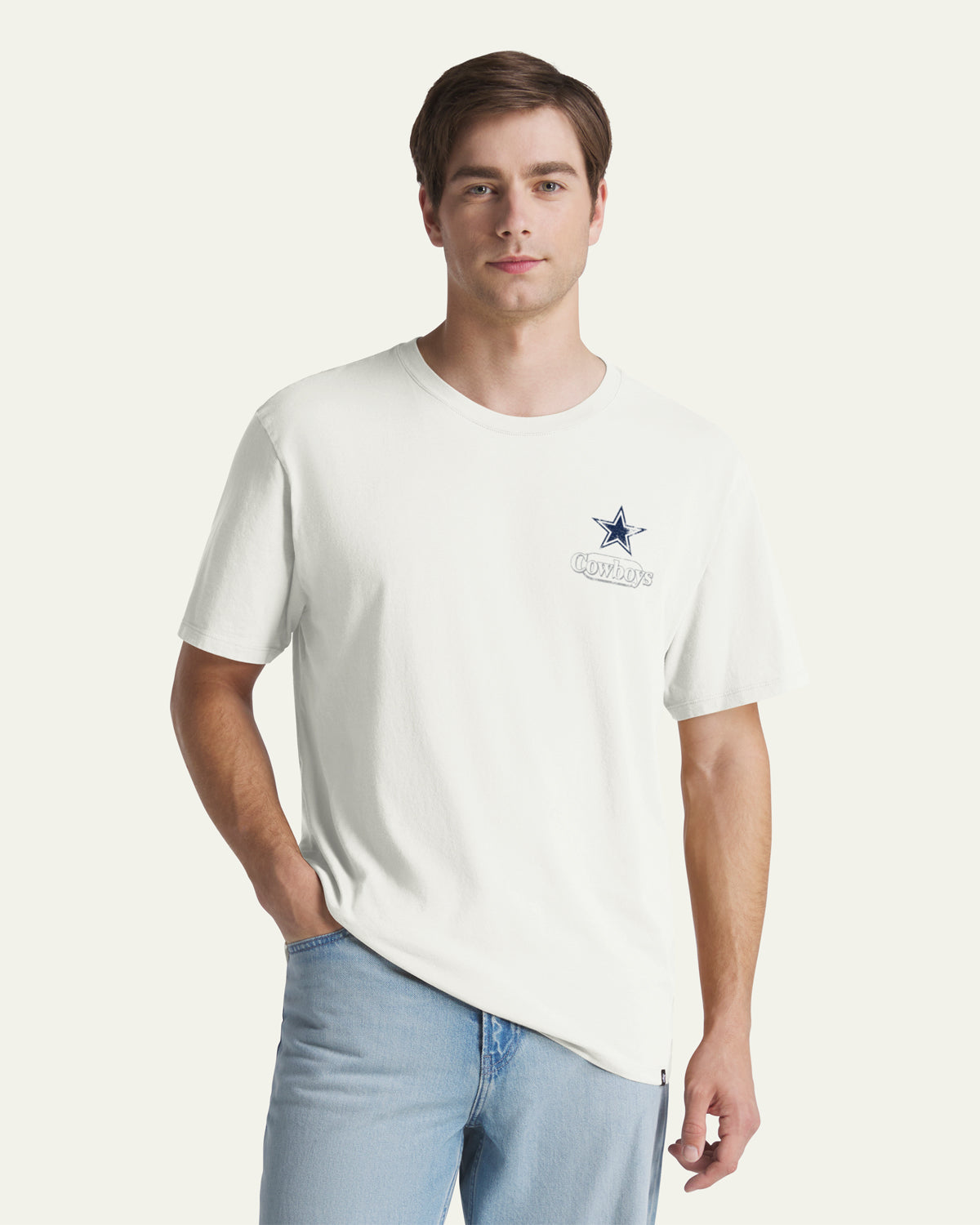 47-brand-everyday-tee-dallas-cowboys-oval-sport-backer-t-shirt-sandstone image 2