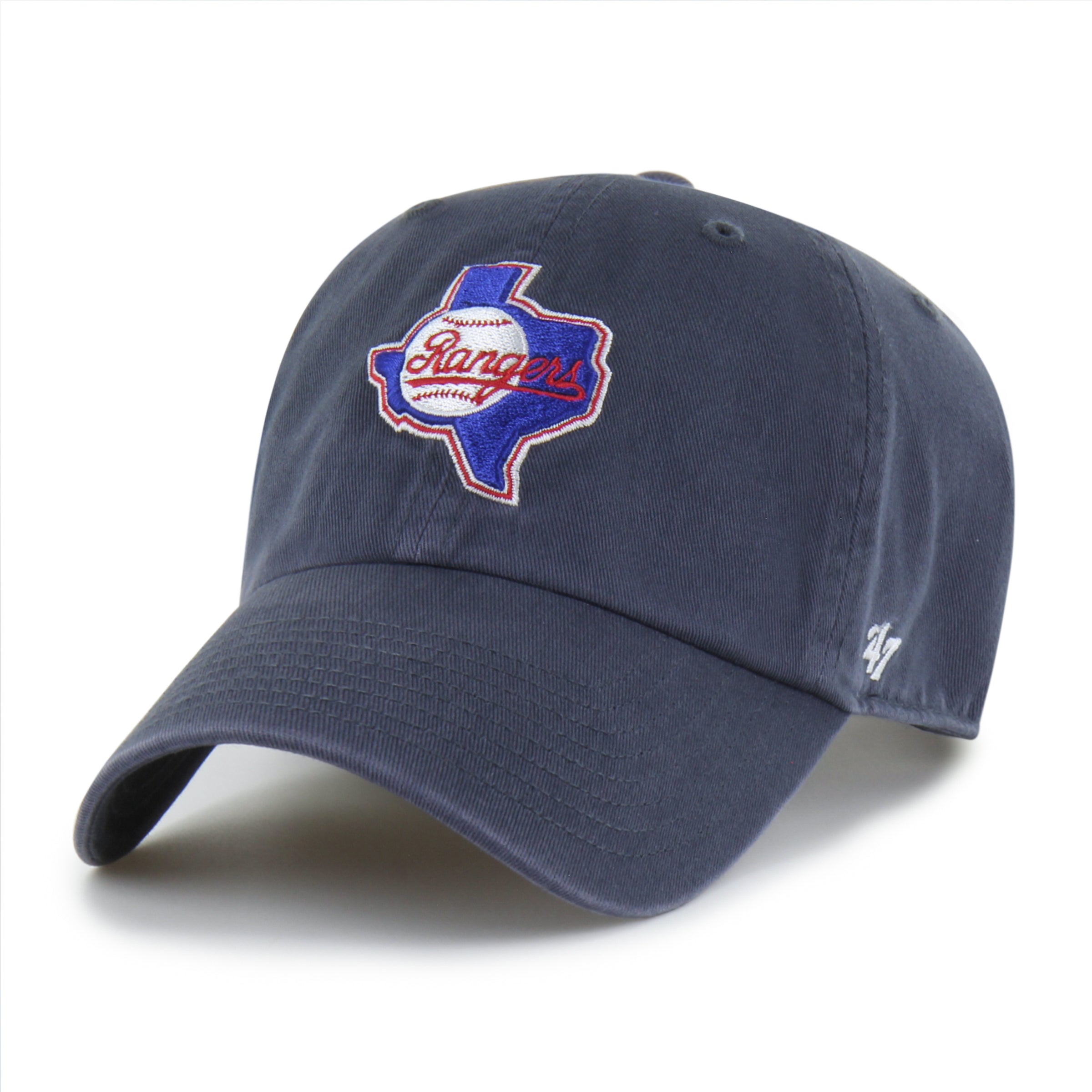 47-brand-texas-rangers-cooperstown-clean-up-cap-navy image 1