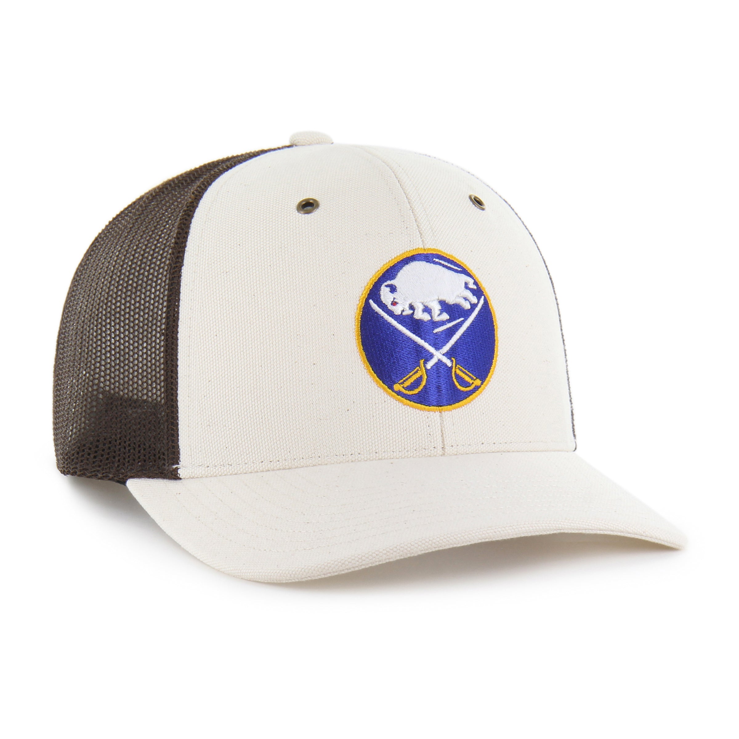 47-brand-buffalo-sabres-carhartt-undyed-trucker-cap-natural image 4