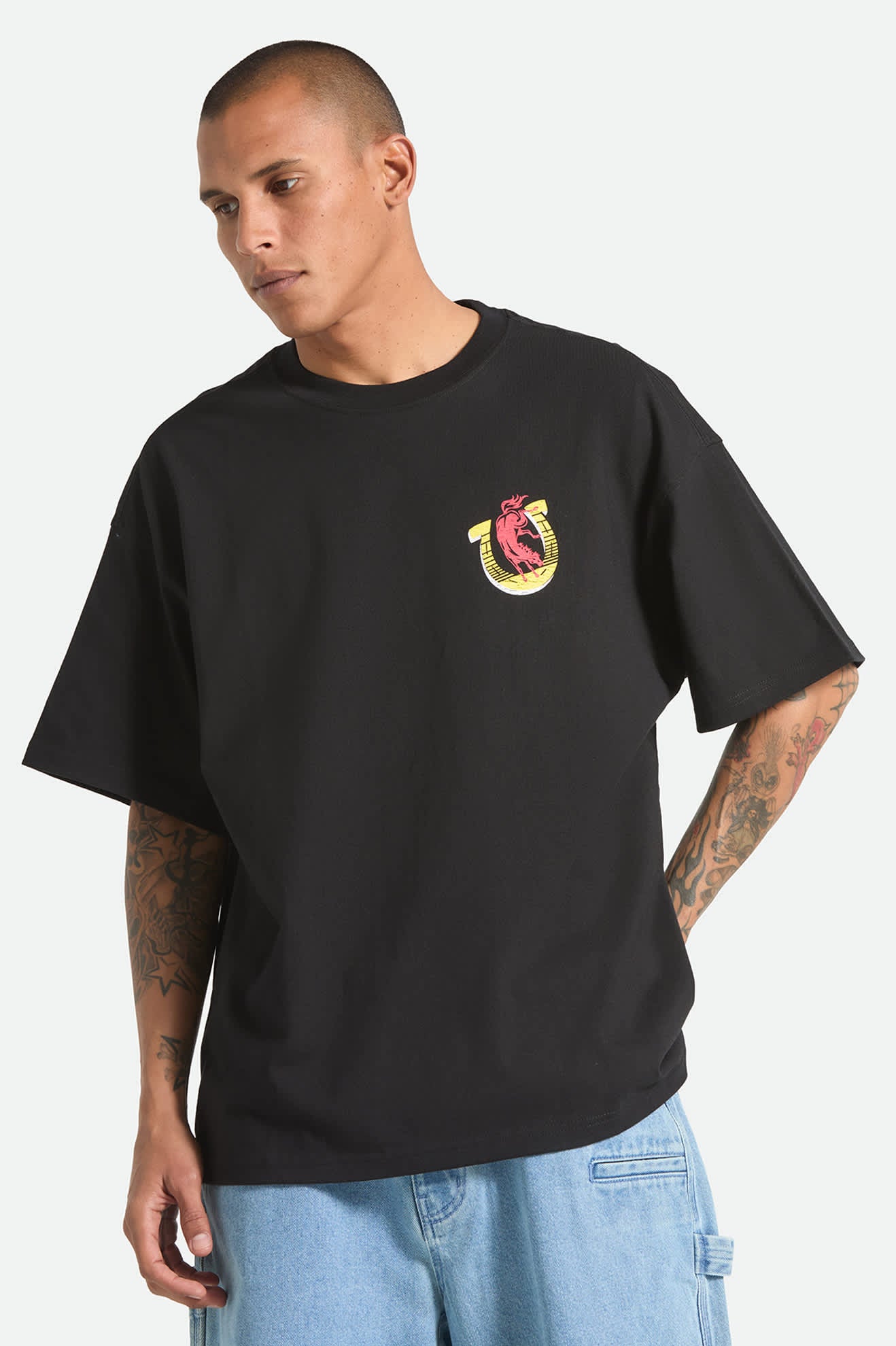 brixton-colt-45-everytime-short-sleeve-oversized-t-shirt-schwarz image 2