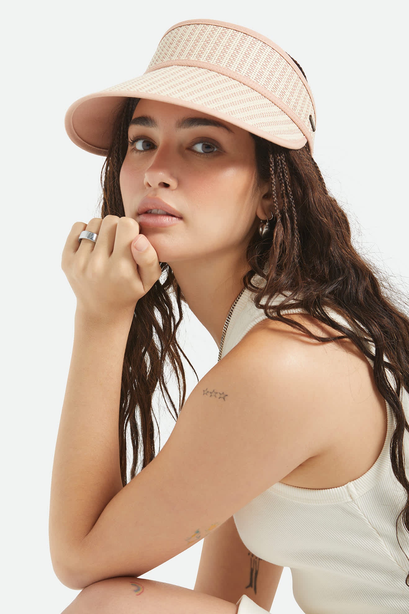 brixton-newport-straw-visor-sonnenblende-italian-clay-natural image 4
