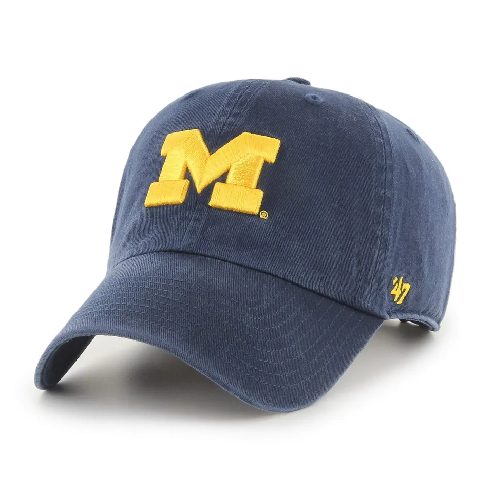 47-clean-up-michigan-wolverines-cap-navy-verstellbar image 1
