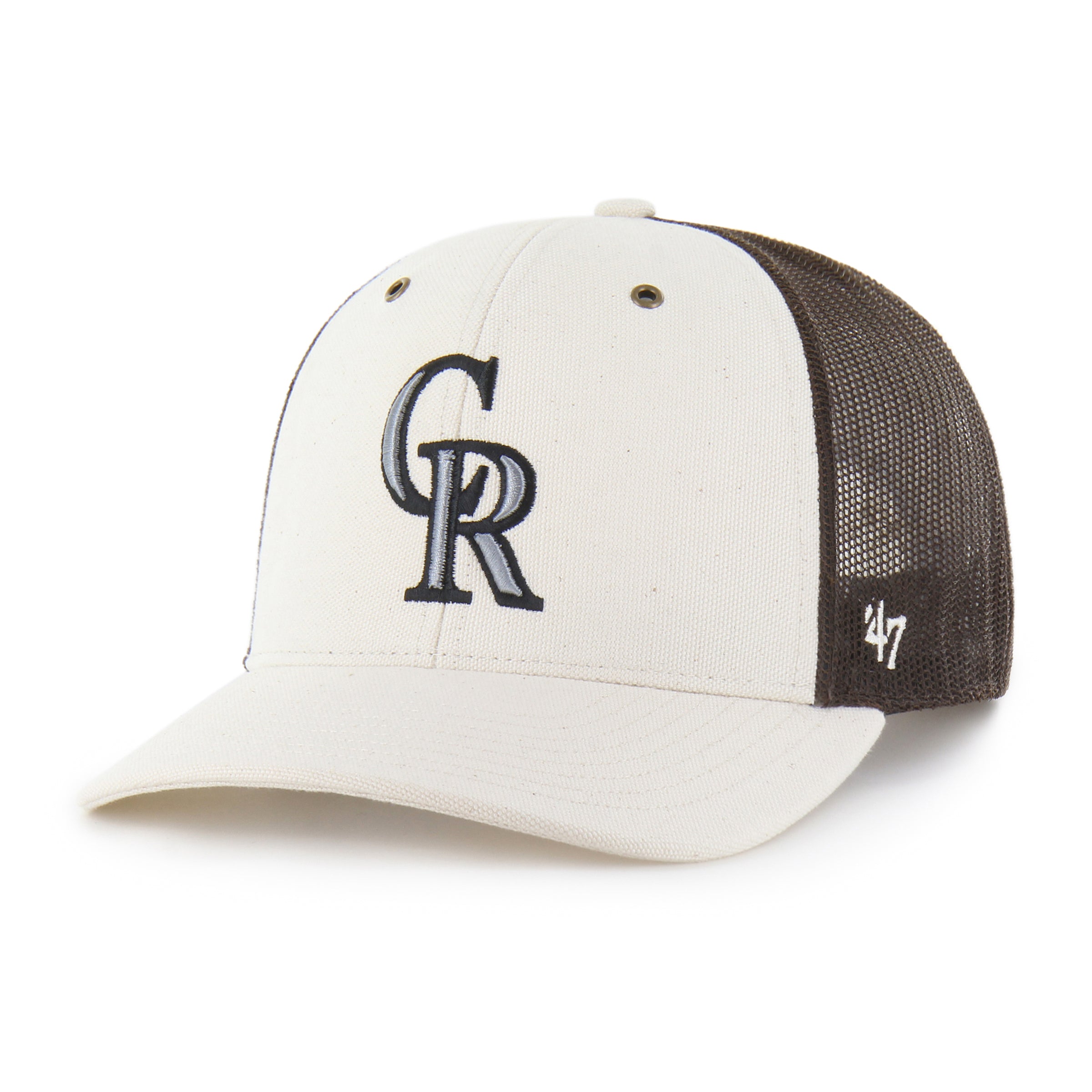 47-trucker-colorado-rockies-carhartt-cap-natural image 1