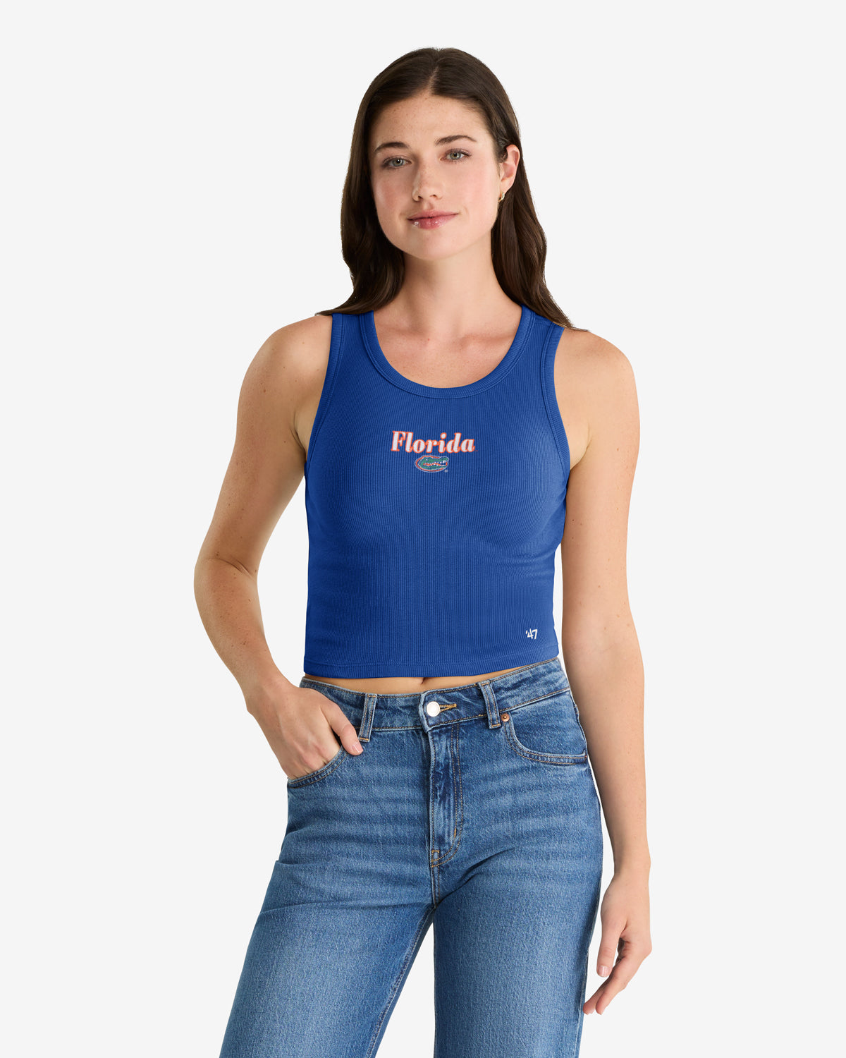 47-baby-rib-tank-gators-straight-cut-top-damen-royal image 1