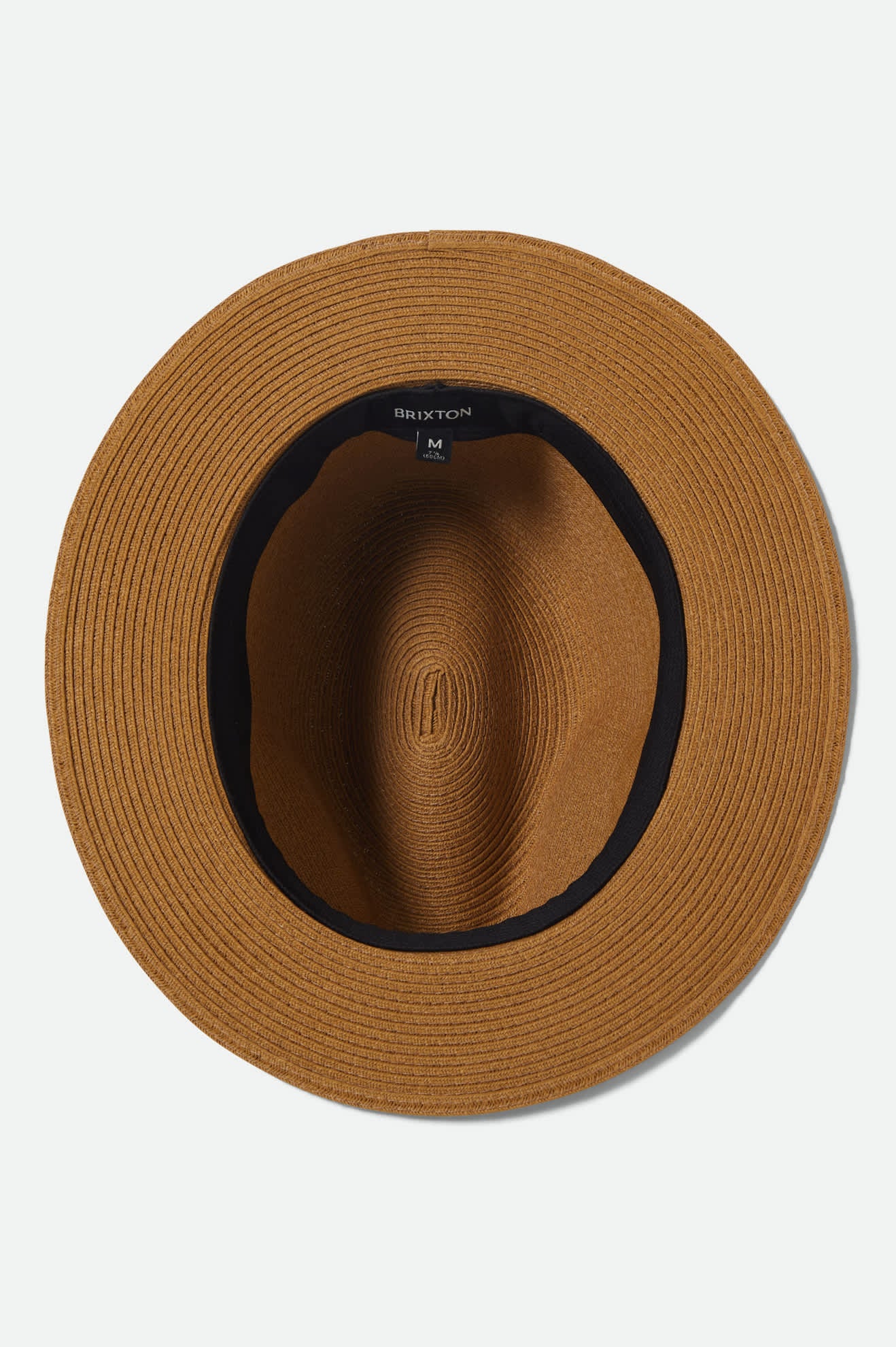 brixton-roma-straw-packable-fedora-dark-tan-primal-green image 5