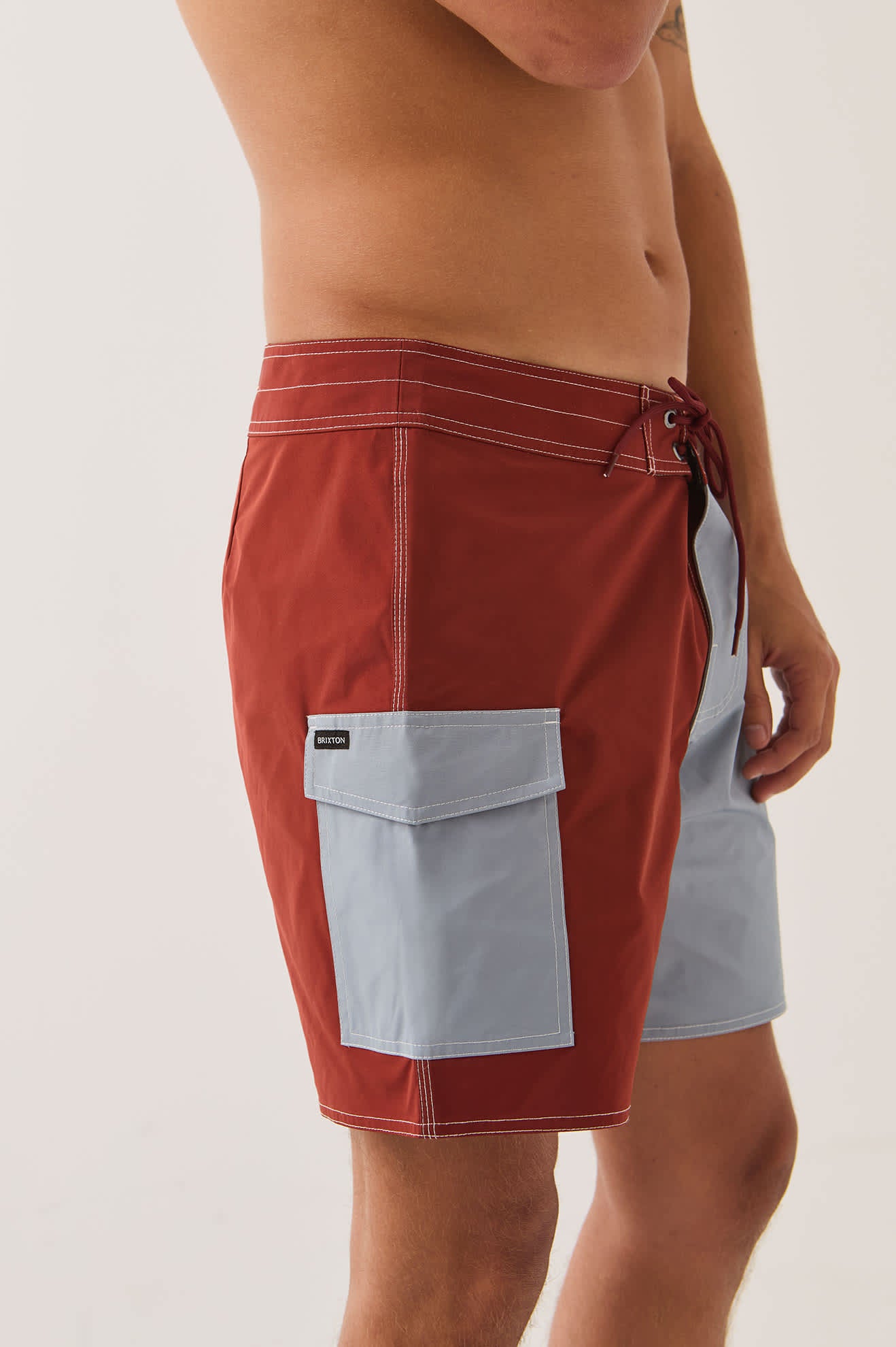 brixton-classic-trunk-17-boardshorts-dark-brick image 3