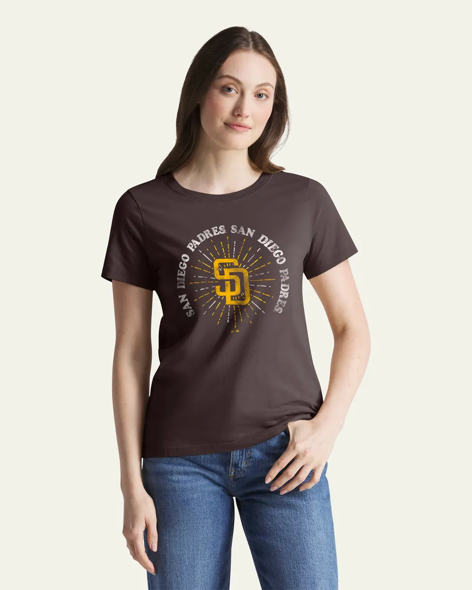 47-brand-foundation-tee-padres-t-shirt-damen-braun image 1
