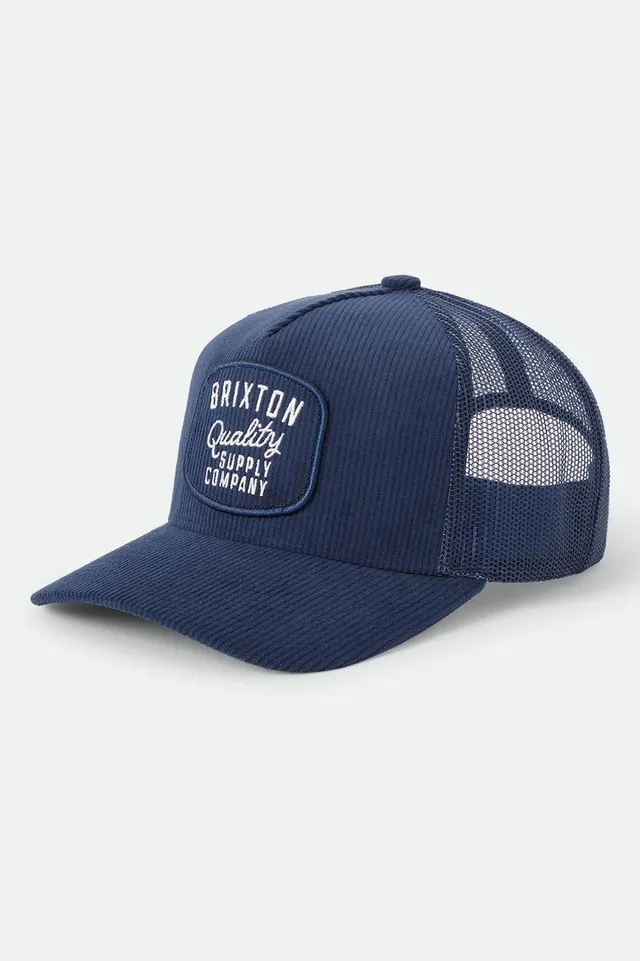 brixton-hubal-trucker-hat-dark-navy-corduroy-snapback image 1