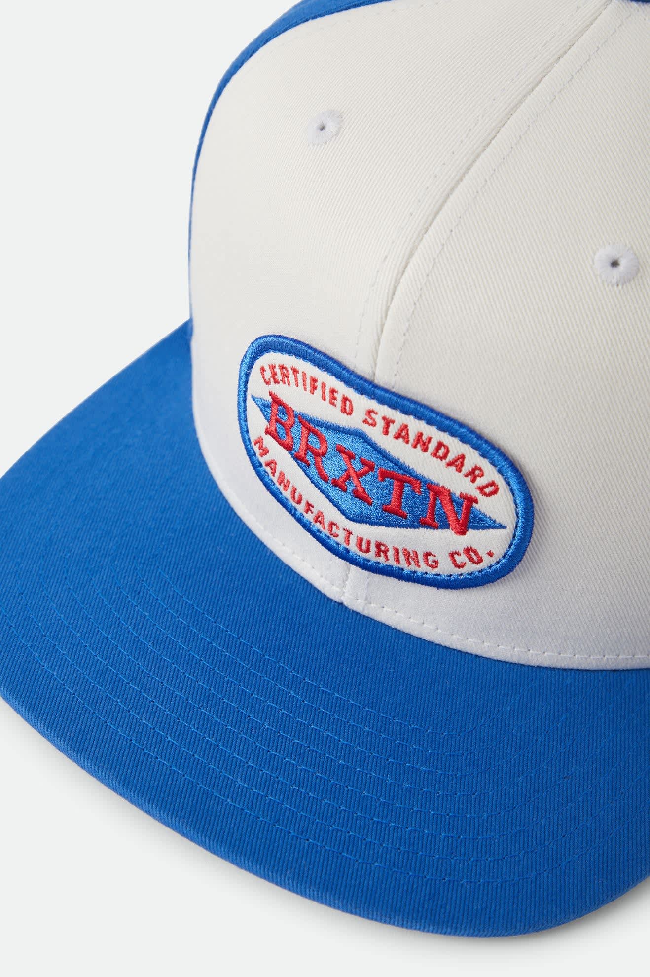 brixton-meyers-snapback-cap-off-white-electric-indigo-flat-bill image 3