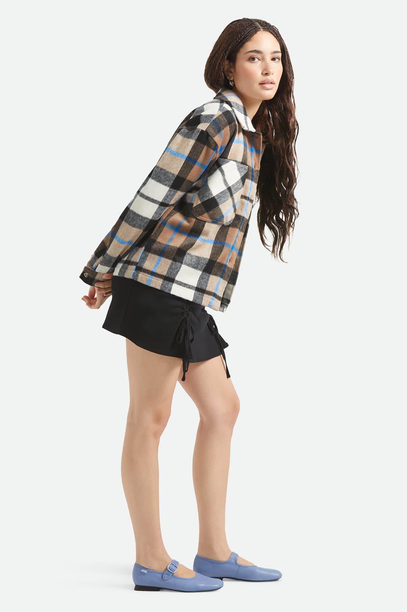 brixton-bowery-flanellhemd-damen-schwarz-soft-brushed image 5