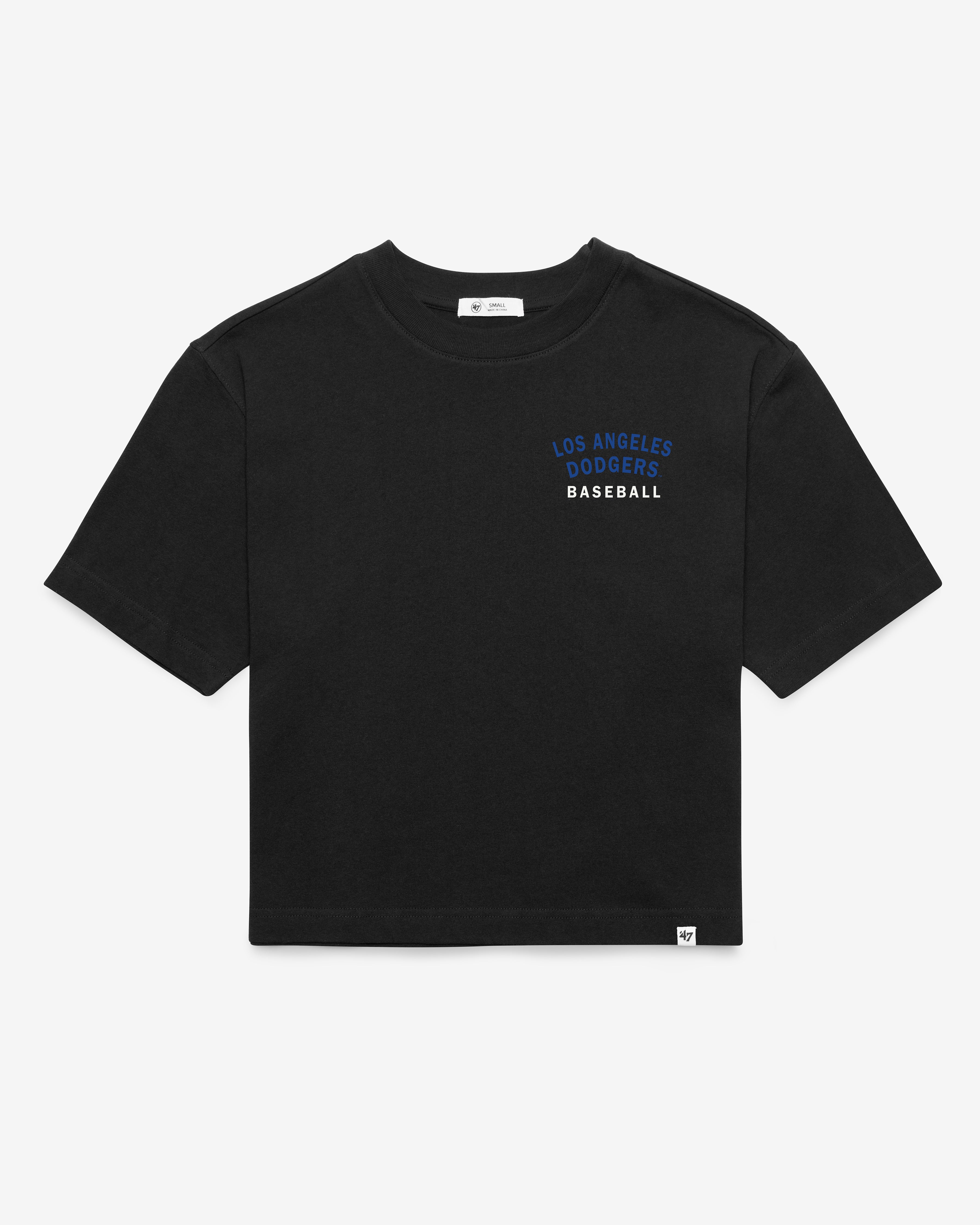 47-brand-reed-city-dodgers-damen-t-shirt-flint-black-cropped image 2