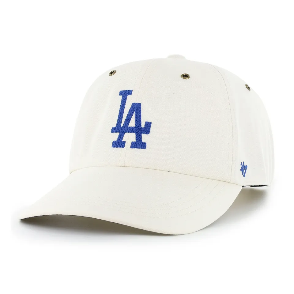 47-clean-up-dodgers-long-visor-natural-leinen image 1