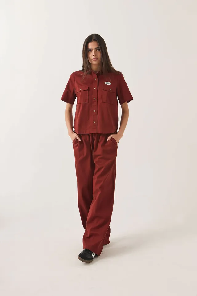 brixton-mechanics-damenhemd-dark-brick-twill image 1