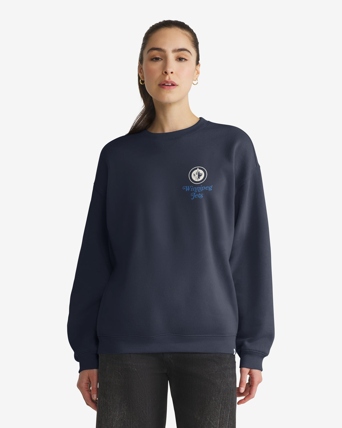 47-oversized-crew-winnipeg-jets-shout-it-out-sweatshirt-fall-navy image 2