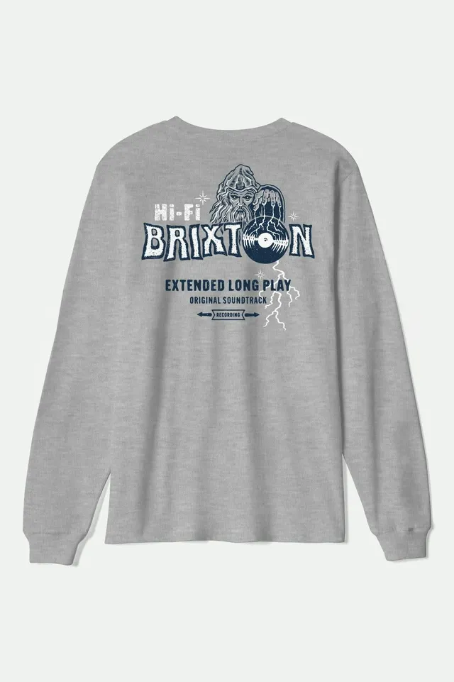 brixton-maddox-l-s-standard-langarmshirt-graphite-heather-baumwolle image 1