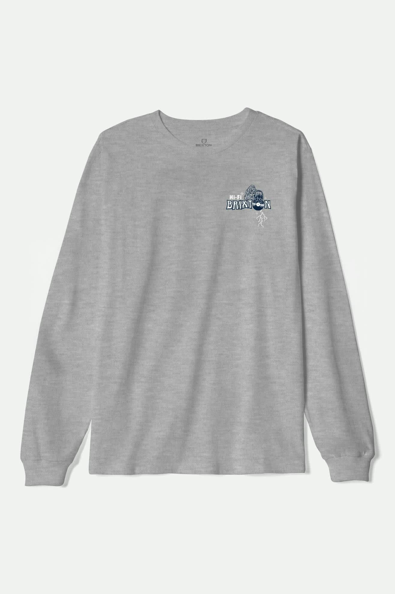 brixton-maddox-l-s-standard-langarmshirt-graphite-heather-baumwolle image 2