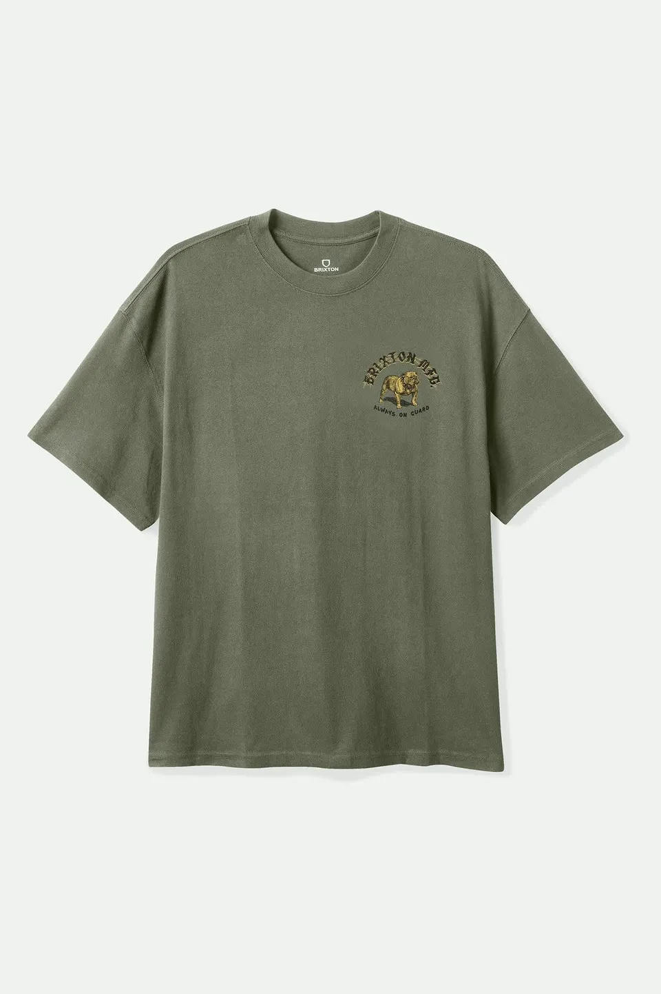 brixton-bauer-heavyweight-t-shirt-herren-oliv-relaxed image 1