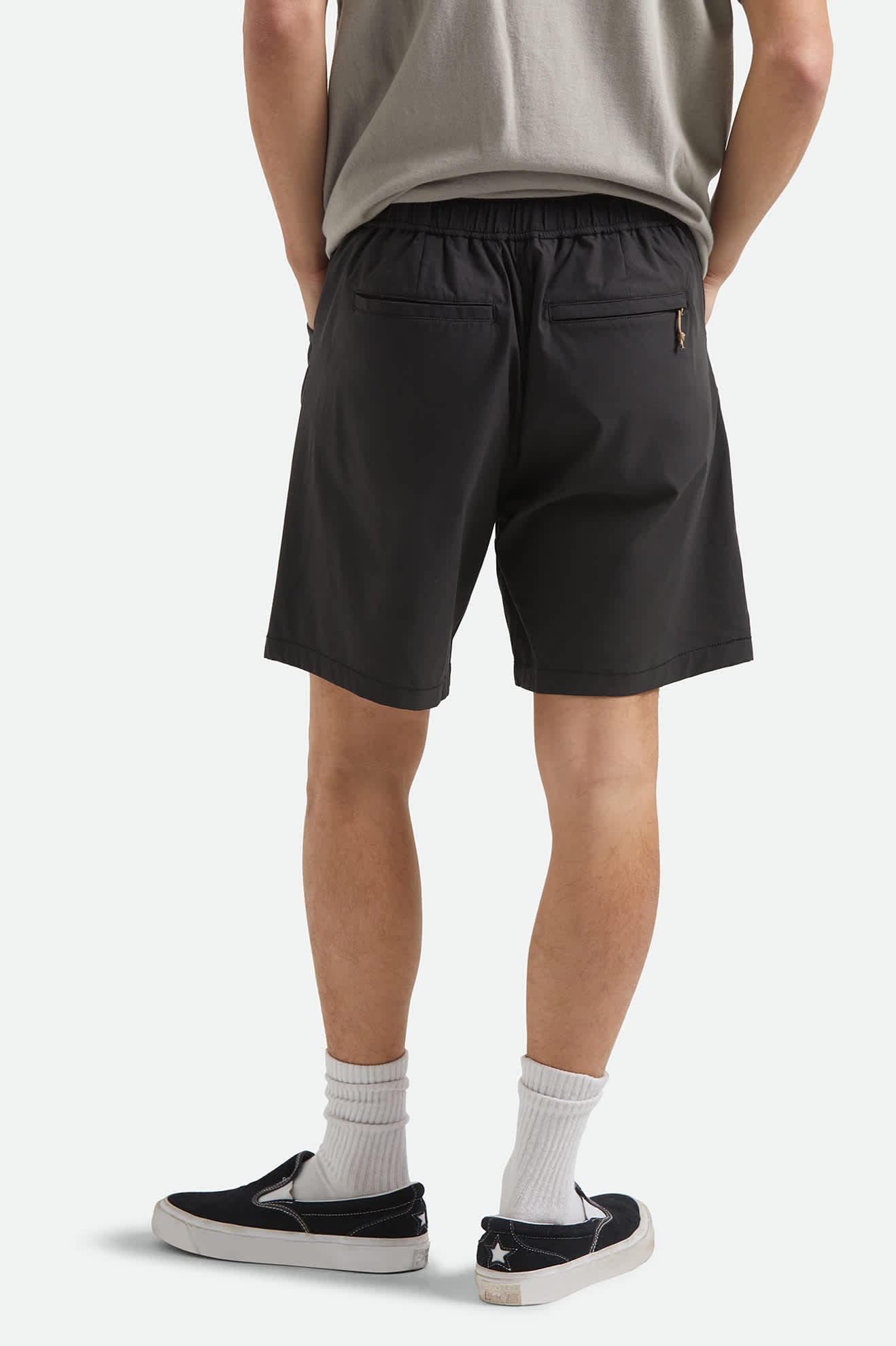 brixton-journey-utility-short-herren-schwarz-ripstop image 4