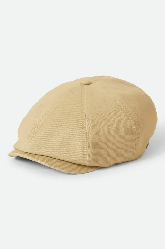 brixton-brood-newsboy-cap-schieberm-tze-washed-khaki-leinen image 1