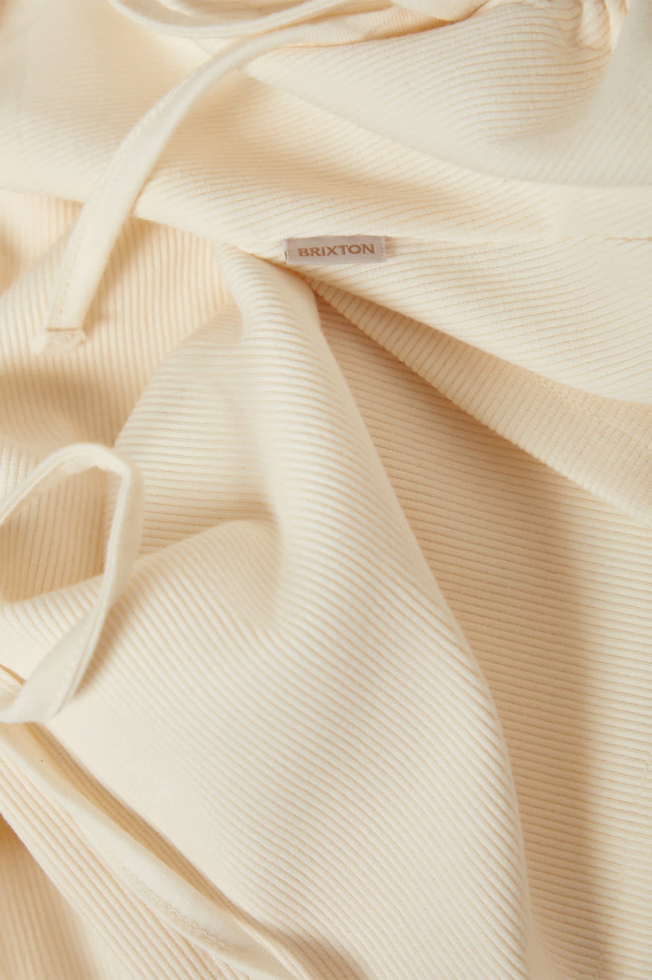 brixton-ribbed-cinch-mini-dress-off-white-ripp-baumwolle image 6