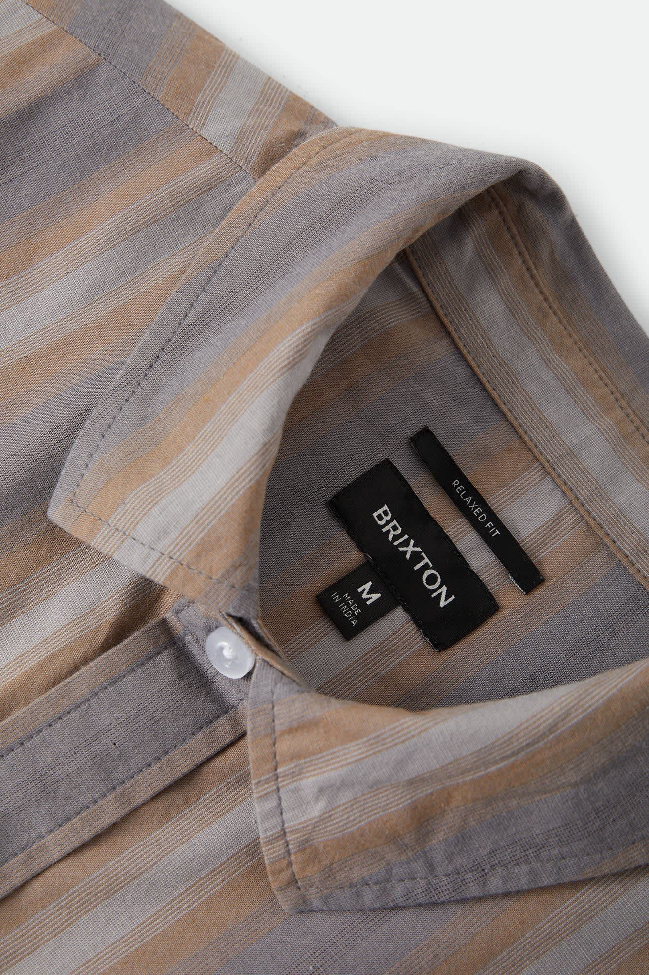 brixton-cru-shirt-herren-charcoal-shadow-stripe image 7