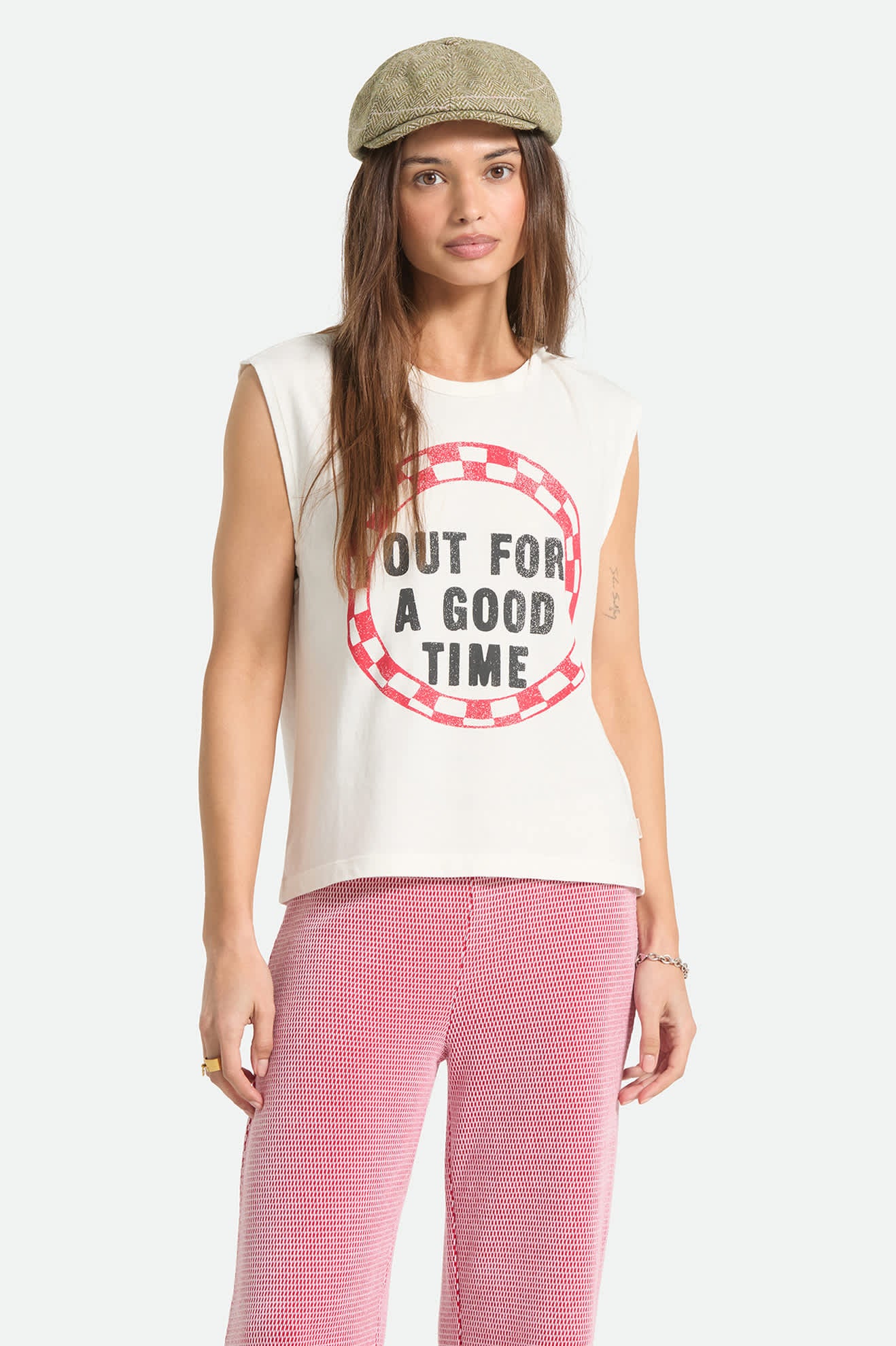 brixton-good-time-muscle-tank-off-white-grafik-baumwolle image 1