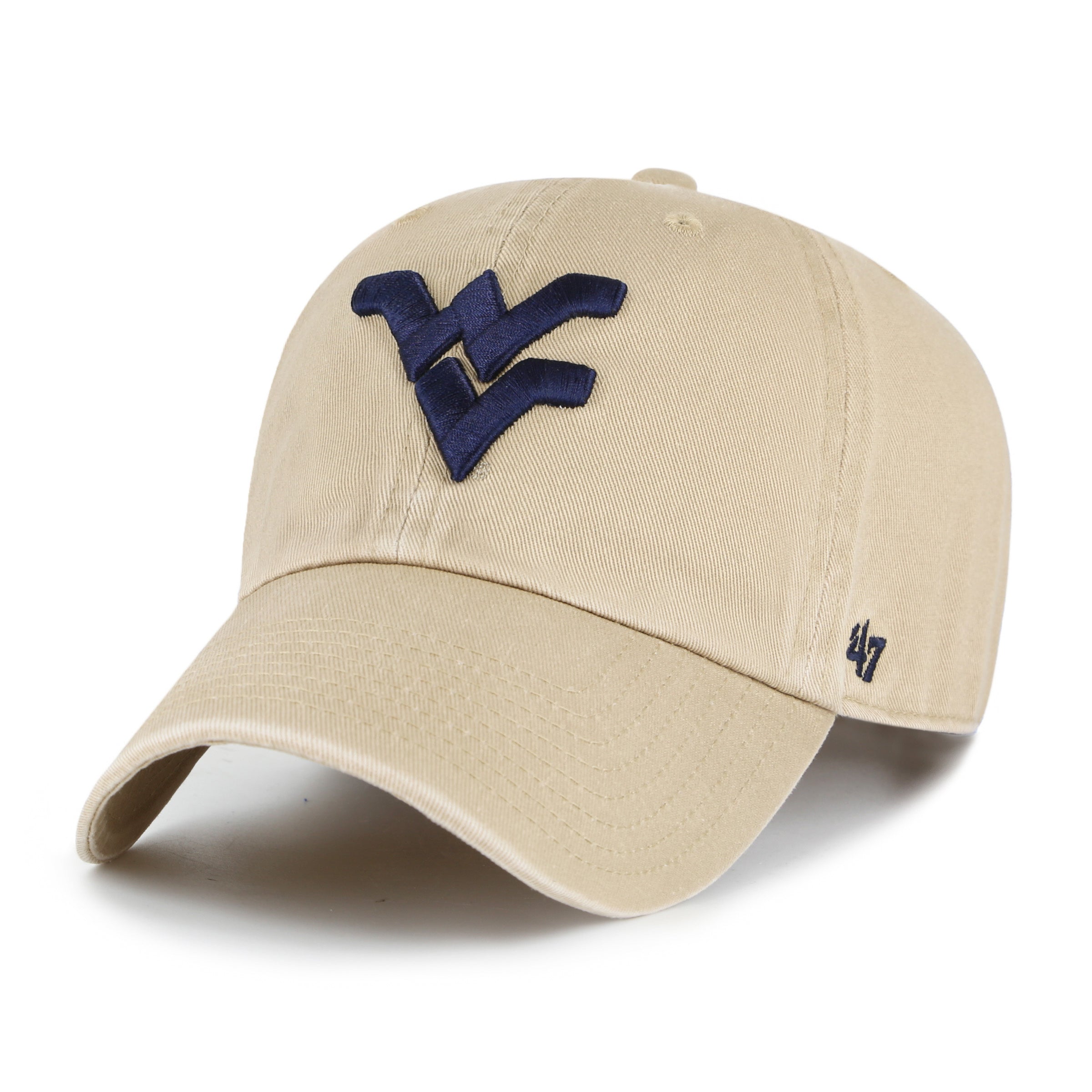 47-brand-47-clean-up-west-virginia-mountaineers-cap-khaki image 1