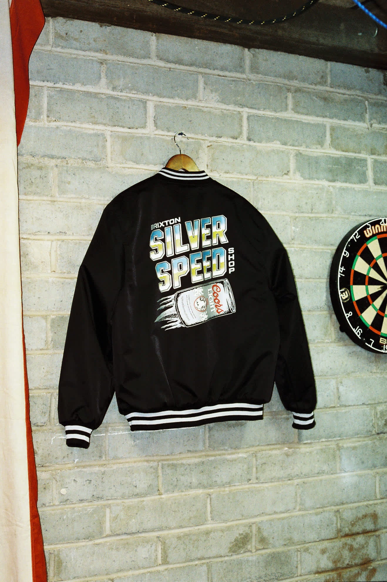 brixton-coors-light-silver-speed-shop-jacke-schwarz-silber image 6