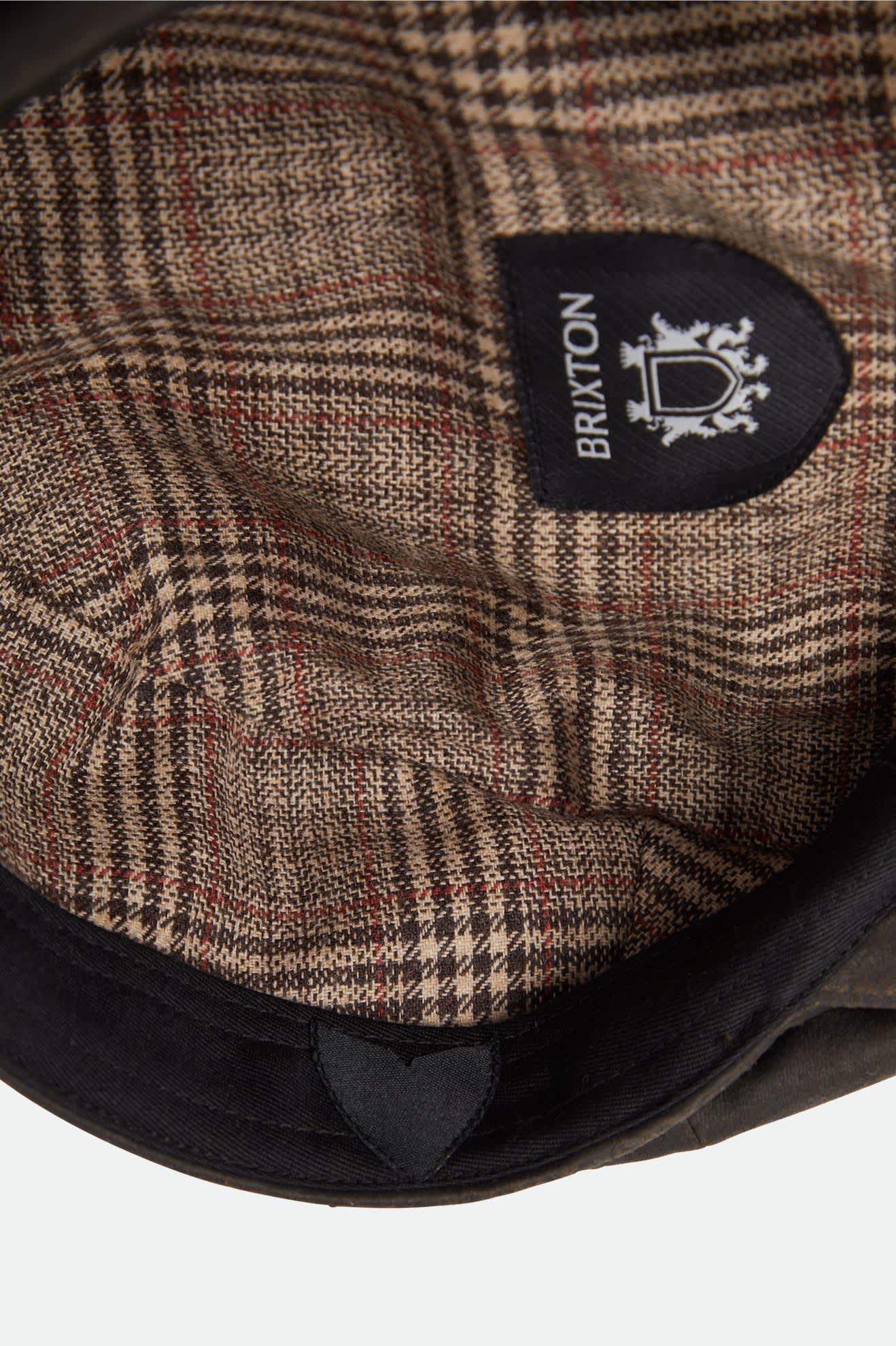 brixton-brood-baggy-flannel-snap-cap-braun-kunstleder image 8