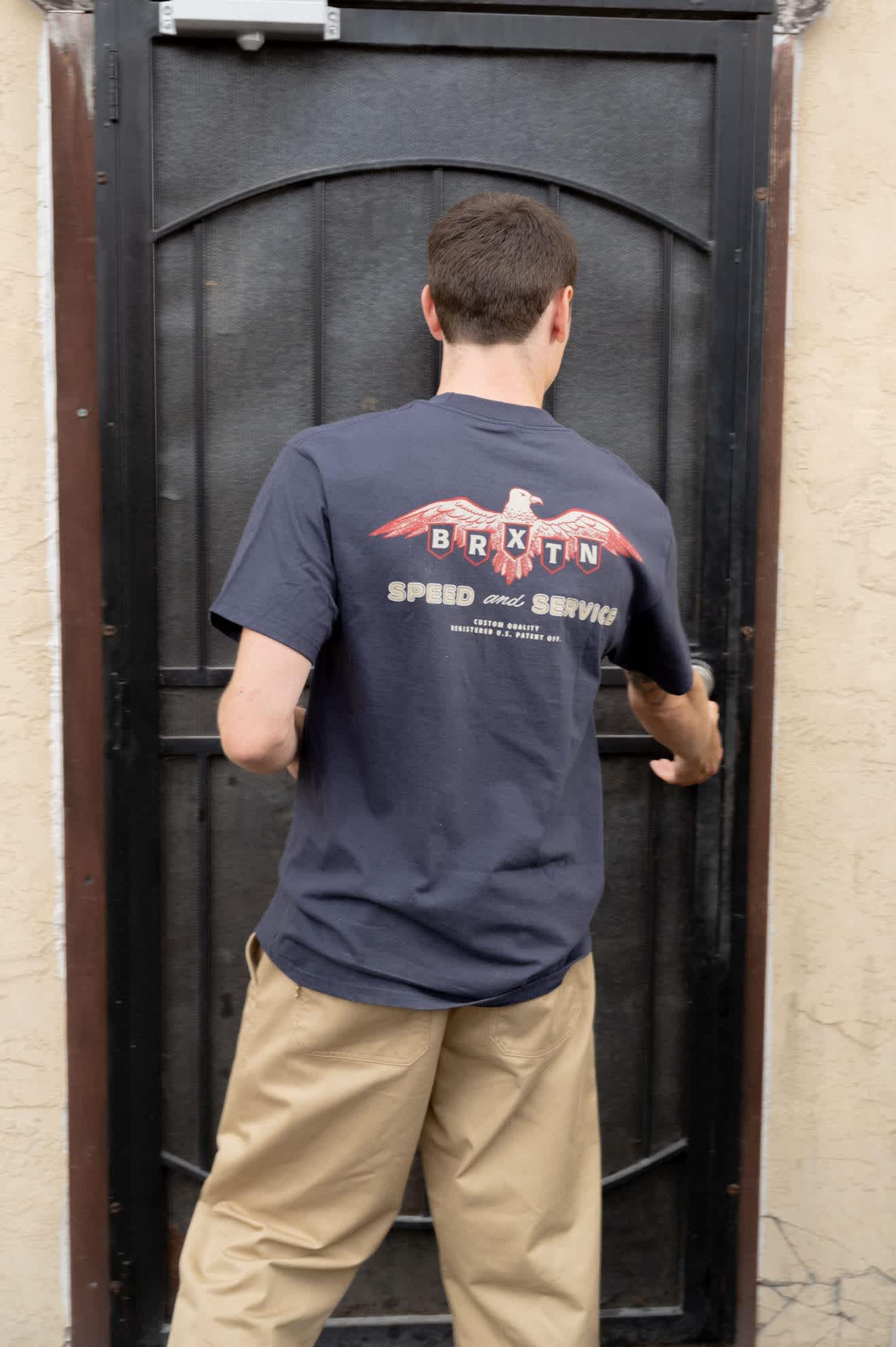 brixton-eagle-speed-shop-t-shirt-navy-mit-print image 3