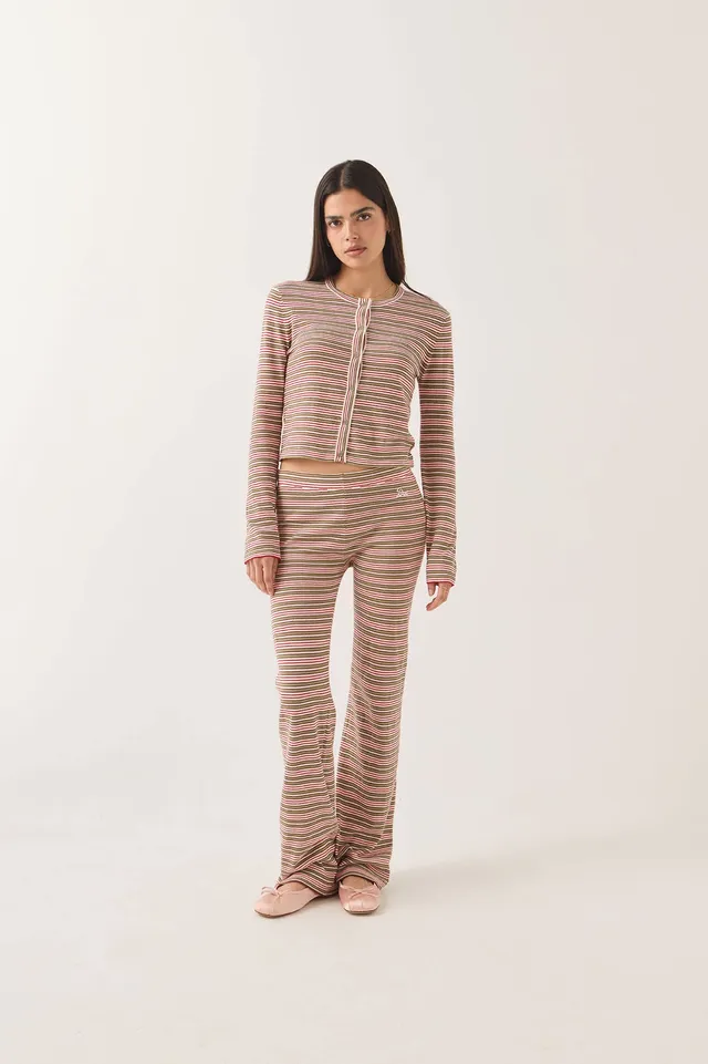 brixton-siesta-stripe-strickhose-green-multi-stripe-damen image 1