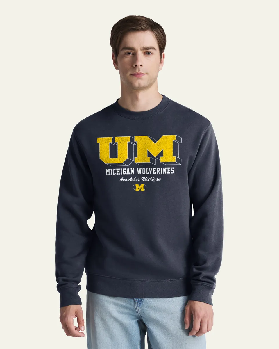 47-brand-michigan-everyday-crew-sweatshirt-navy-herren image 1