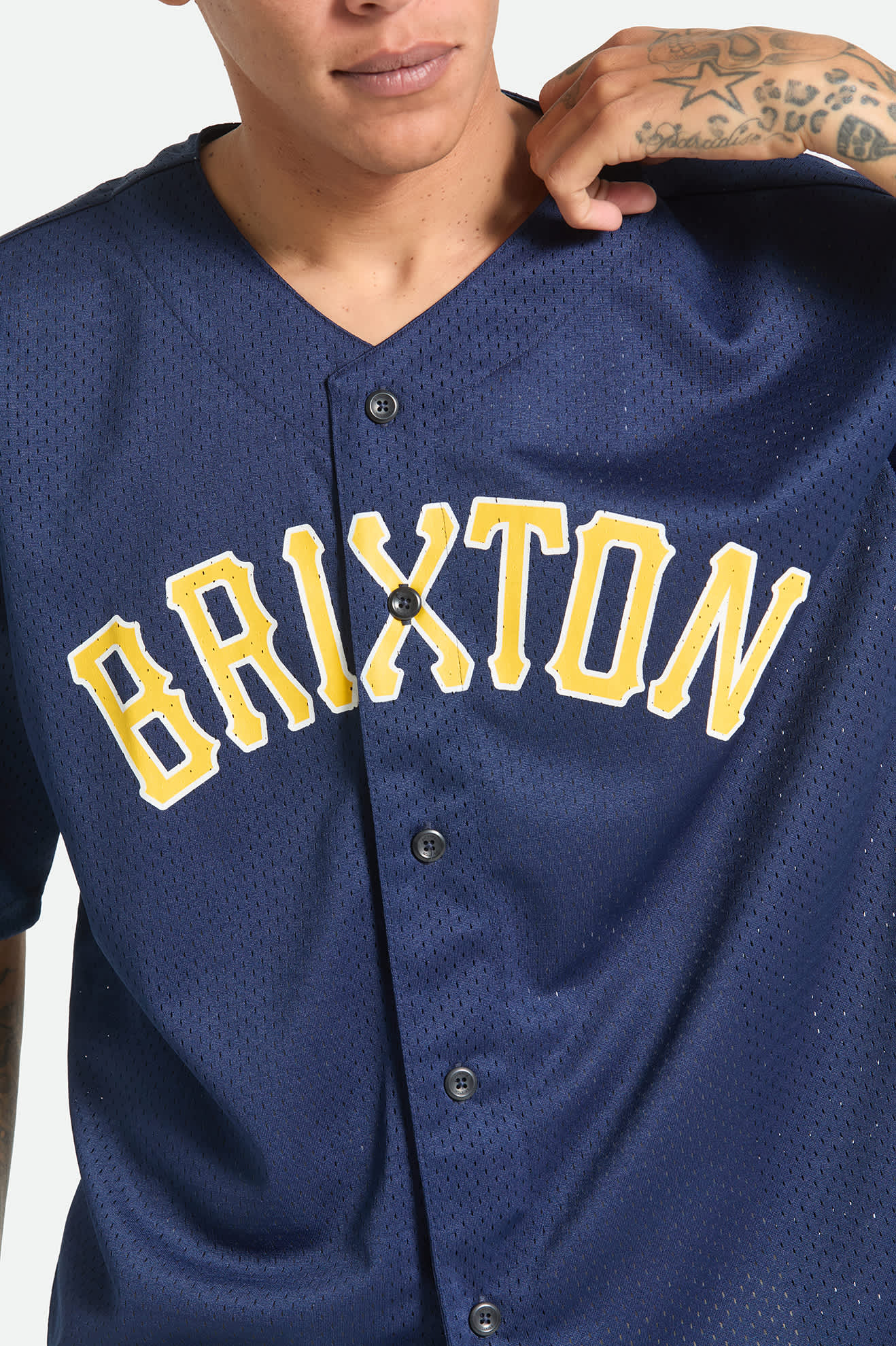 brixton-mesh-baseball-jersey-washed-navy-polyester-xxl image 5