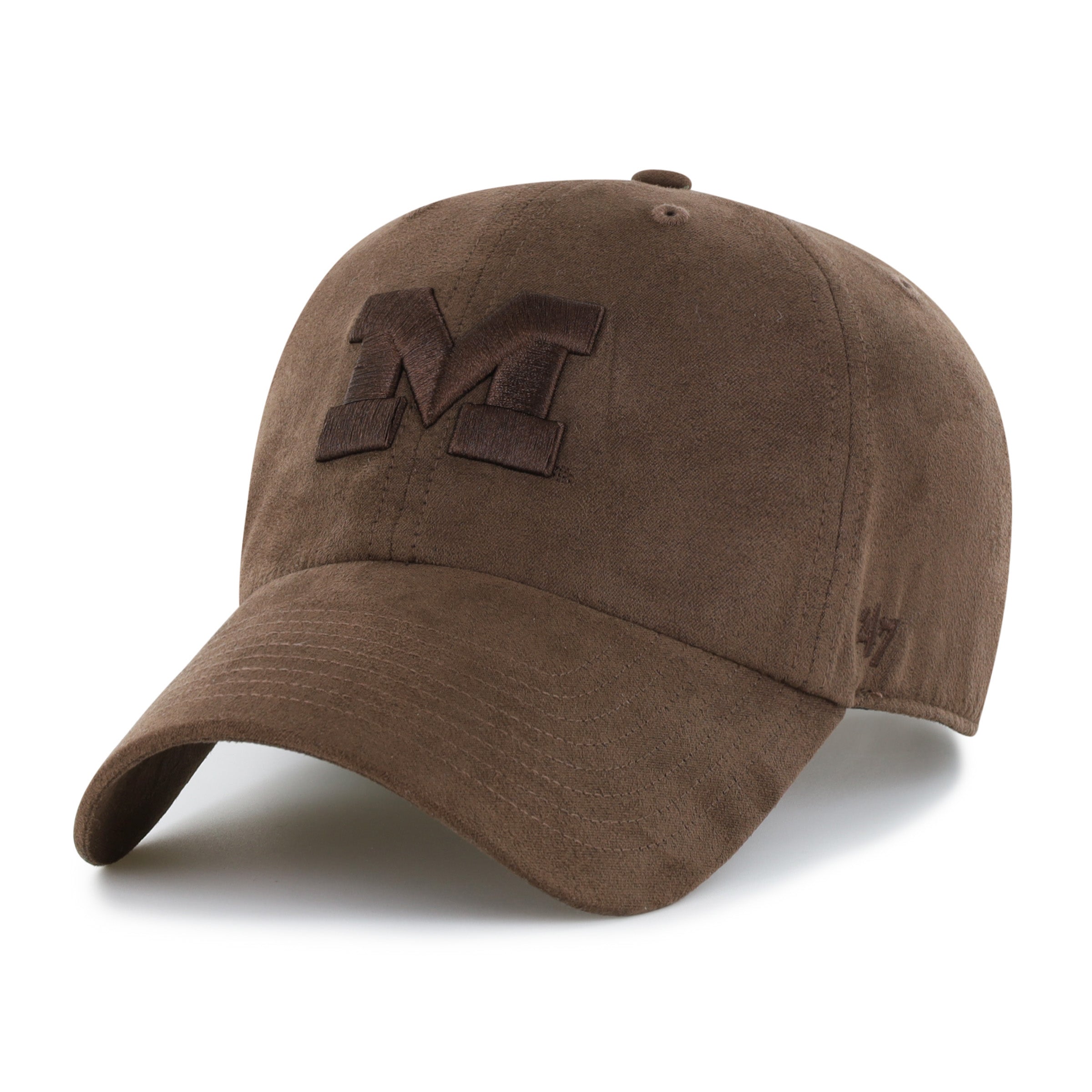 47-clean-up-michigan-wolverines-cap-braun-osf-suede image 1
